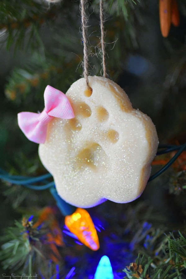 DIY Paw Print Salt Dough Ornaments - Savvy Saving Couple