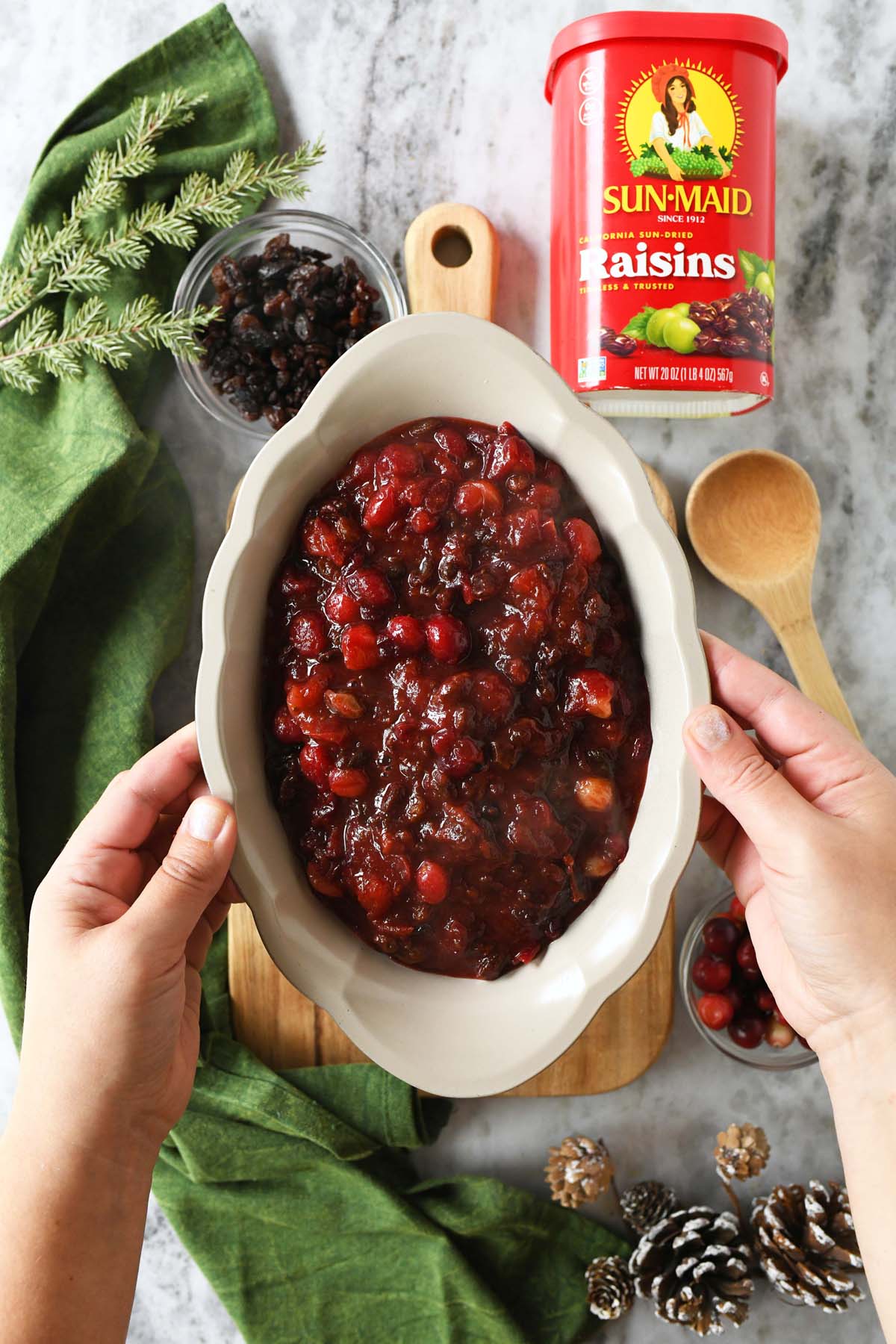 Cranberry Sauce with Orange and Raisins - Savvy Saving Couple