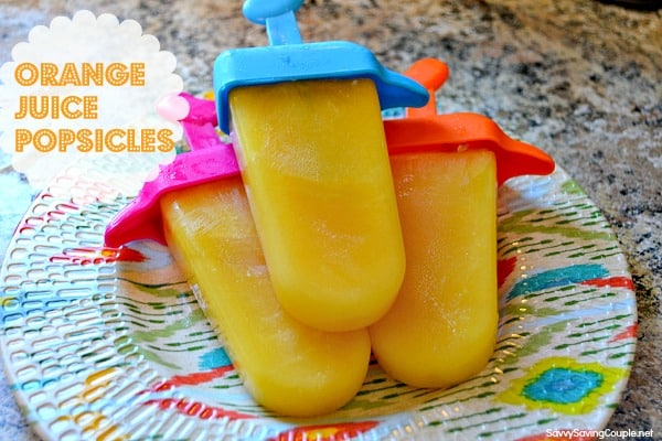 Orange Juice Frozen Popsicles