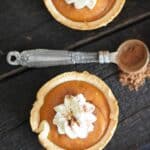 Mini Pumpkin Pies made in a muffin tin