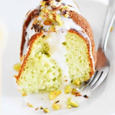 Slice of Pistachio Bundt Cake 1