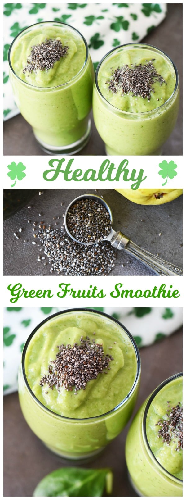 Healthy Green Fruits Smoothie Pin