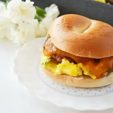 Sausage Egg and Cheese Bagel1