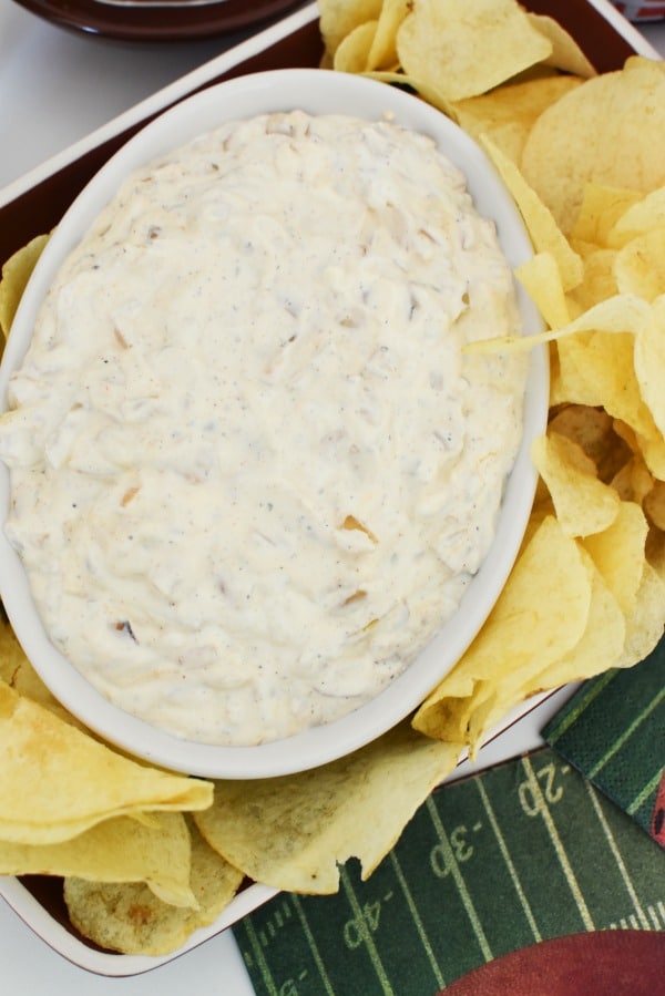 Homemade French Onion Dip with chips1