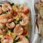 Shrimp and cheese risotto