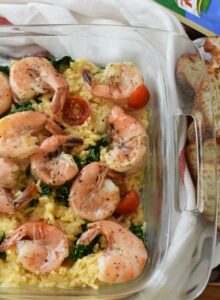 Shrimp and cheese risotto