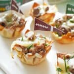 Steak and cheese cups