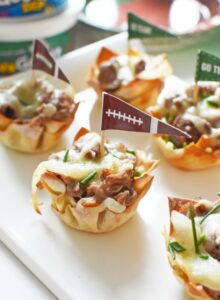 Steak and cheese cups