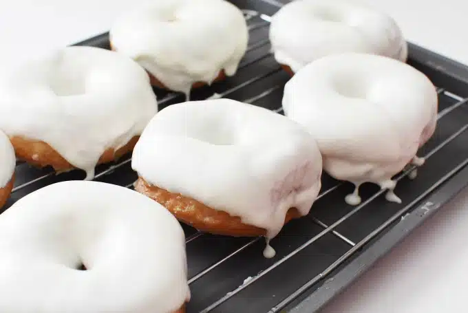 White Frosted Donut on drip tray1