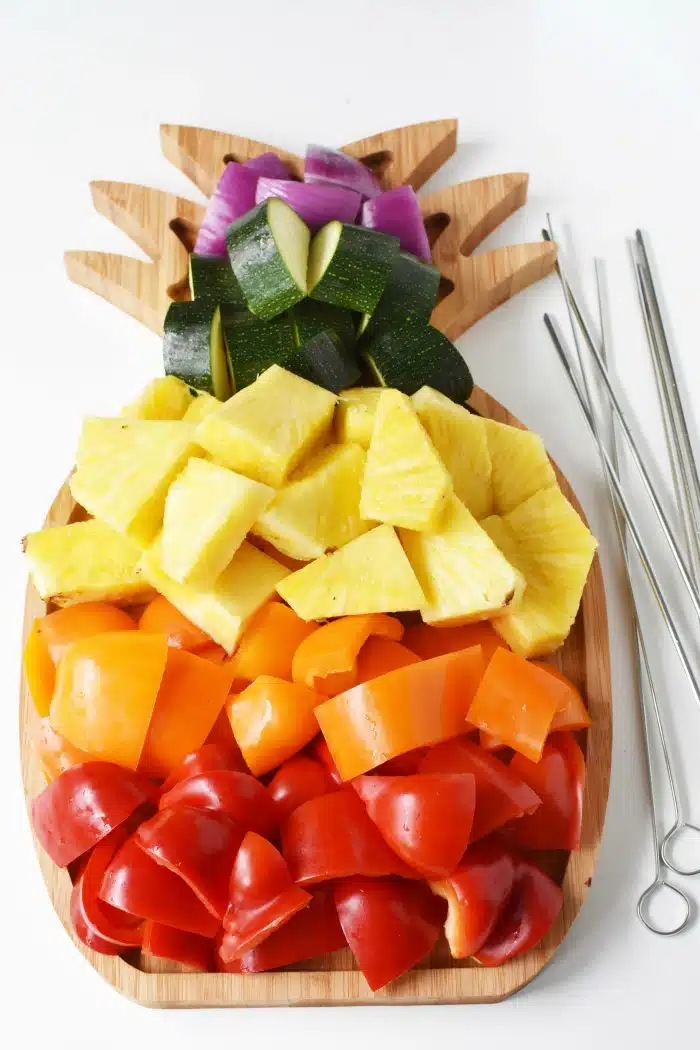 Fruit and Veggie Slices on Pineapple tray 1