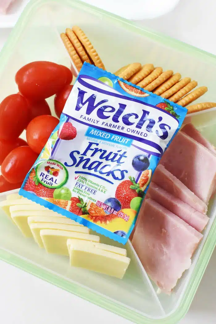 Ham & Cheese Cracker Stackers lunch for kids 1