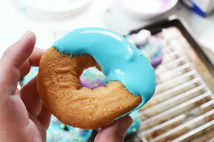 Half Dipped Blue Donut 1