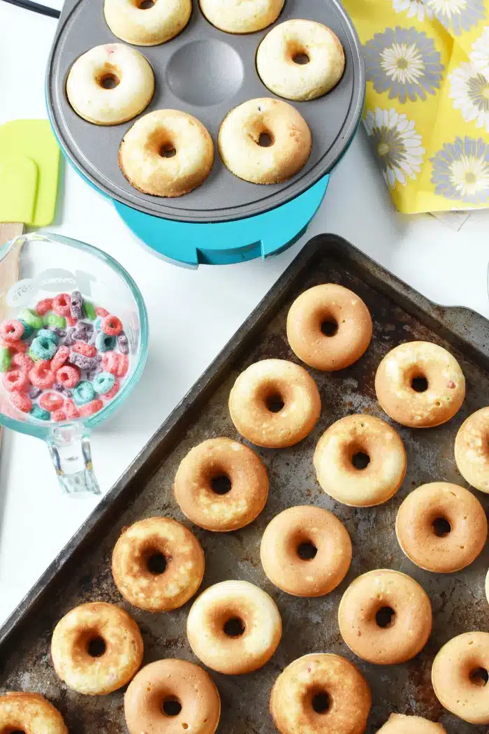 Mini Froot Loops Cake Donuts 1
