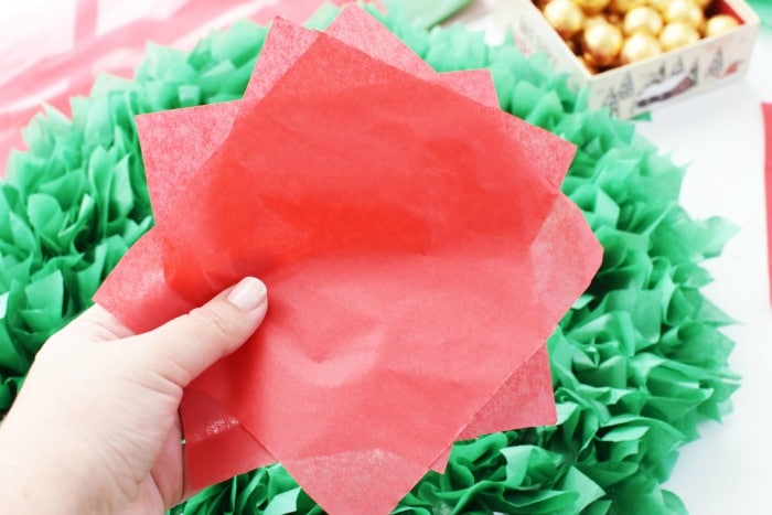 Red Tissue paper Poinsettias 1