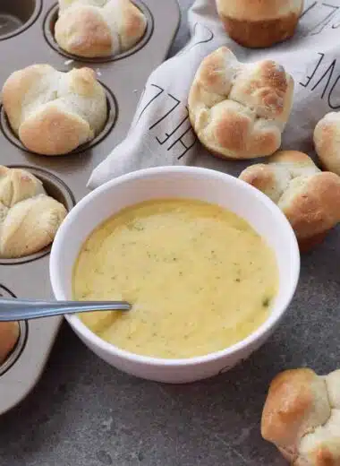 Broccoli Cheese Soup and Yeast Rolls 1