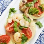 Keto Eggplant Pizzas with Shrimp 1