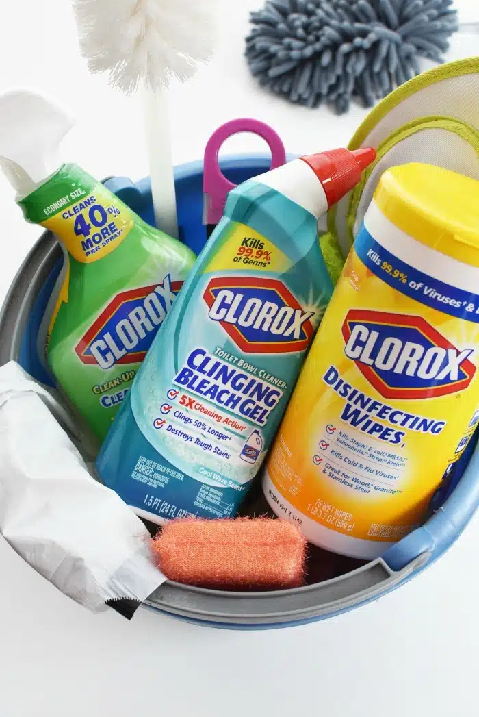 Clorox Cleaners in Bucket 1
