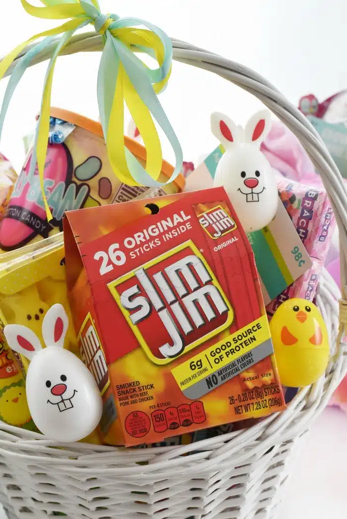 Slim Jim in Easter basket 1