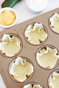 Wonton Cups in muffin tin 1