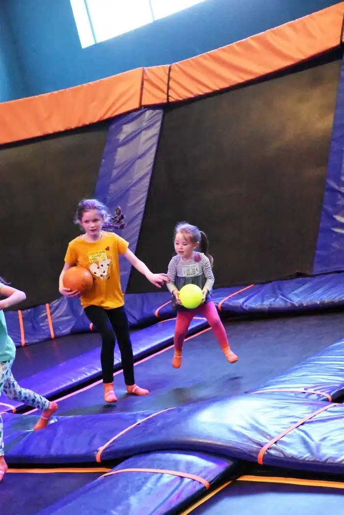 Kids playing Dodgeball at Sky Zone 1