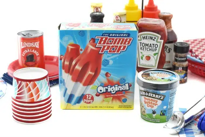 bomb pops and other cookout supplies