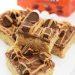 Reeses Peanut Butter Cups Cereal Treat Bars recipe
