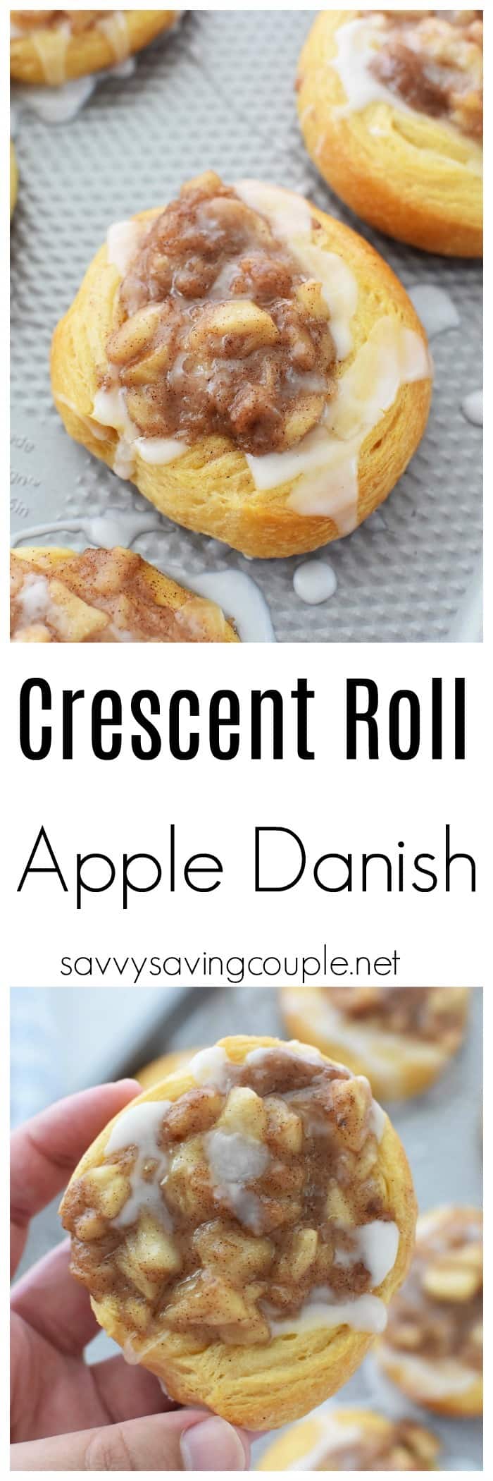 Iced Apple Crescent Roll Danish Savvy Saving Couple