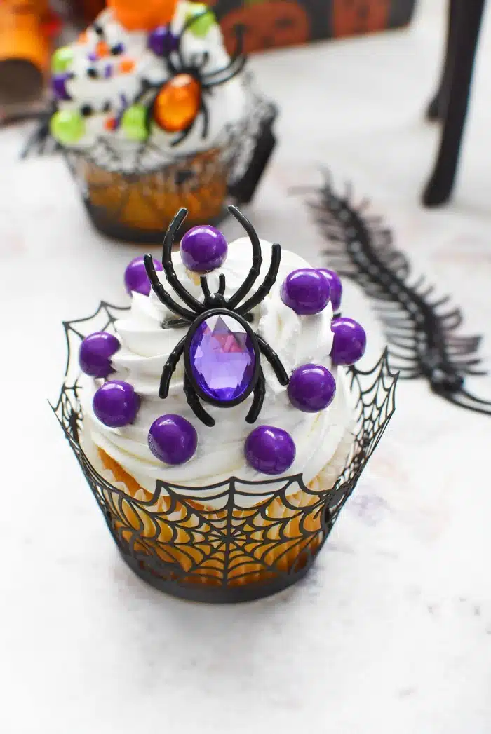 Purple Spider Cupcake 