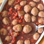 Sweet and Savory Slow Cooker Rotel Meatballs