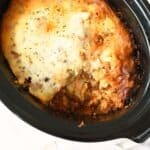 Slow Cooker Lasagna with 3 cheeses.