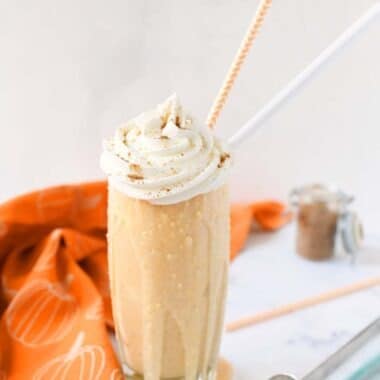 Pumpkin inspired Blizzard with whipped cream.