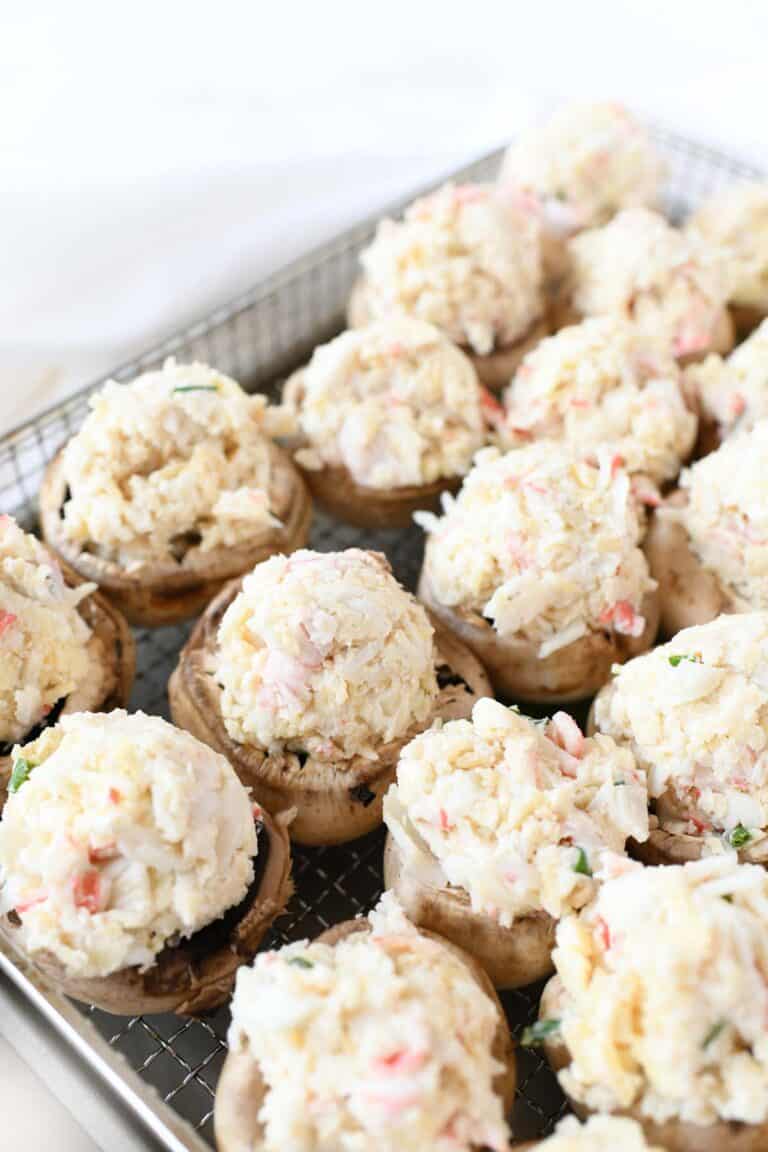 Easy Crabmeat Stuffed Mushrooms Recipe Savvy Saving Couple